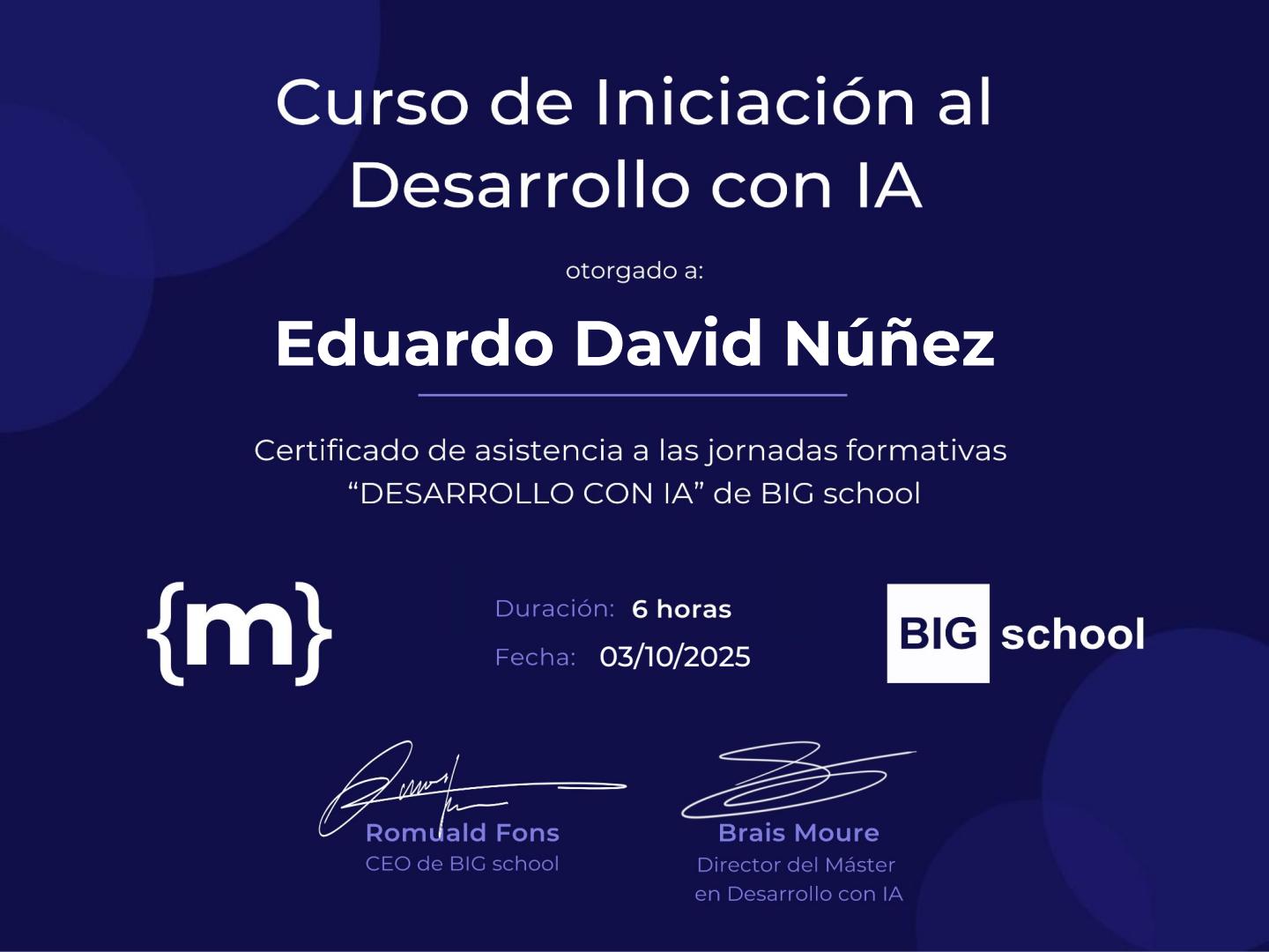 Desarrollo con IA